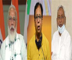 प्रधानमंत्री नरेंद्र मोदी, बिहार बीजेपी अध्यक्ष डा. संजय जायसवाल और बिहार के सीएम नीतीश कुमार। जागरण आर्काइव।