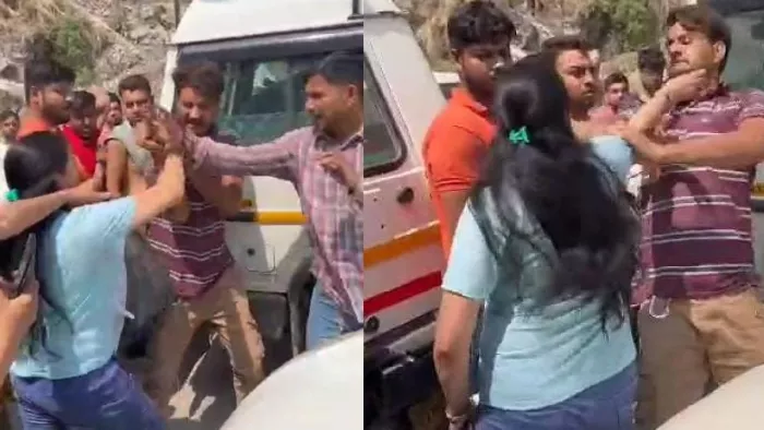 पर्यटकों और स्थानीय लोगों के बीच मारपीट की एक वीडियो इंटरनेट मीडिया पर वायरल