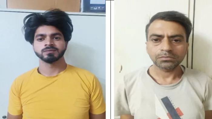 नोएडा पुलिस ने दो शातिरों को गिरफ्तार किया। (फोटो सौ- पुलिस)