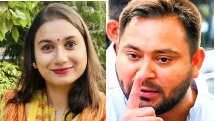 शांभवी चौधरी और तेजस्वी यादव (जागरण फोटो)
