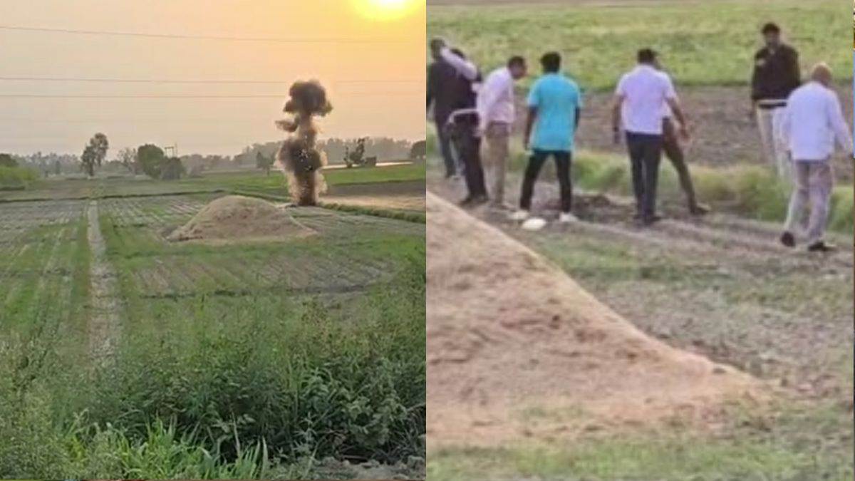 hand grenade recovered from two youths of karnal stf caught it exploded by burying it in the soil in the field