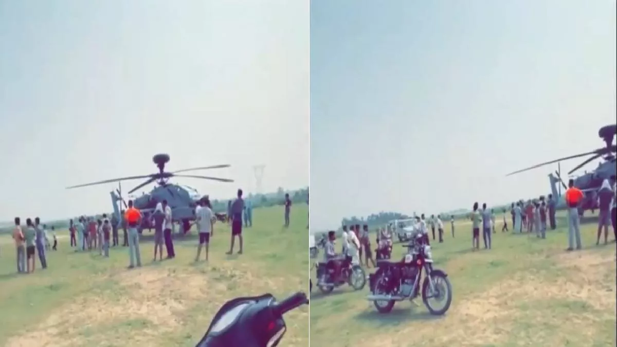 पठानकोट में एयरफोर्स के अपाचे हेलिकॉप्टर की इमरजेंसी लैंडिंग, इलाके में मचा हड़कंप