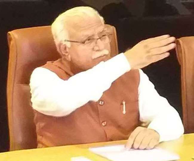 हरियाणा के मुख्यमंत्री मनोहरलाल की फाइल फोटो।