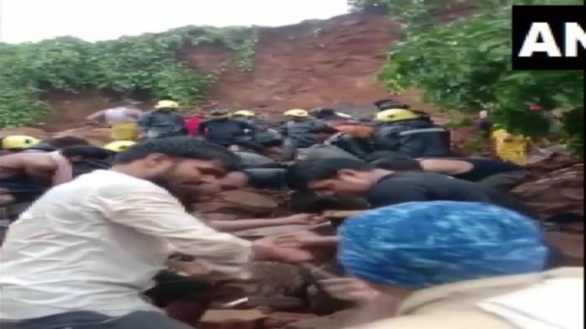many houses damaged due to landslide in palghar maharashtra