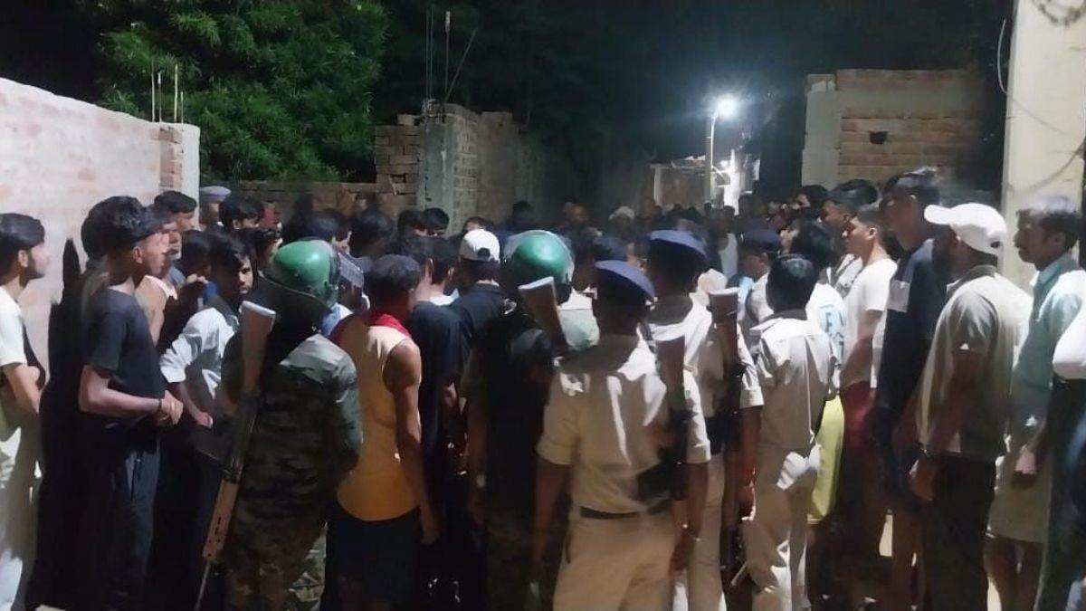 villager death during raid sparks protest stone pelting