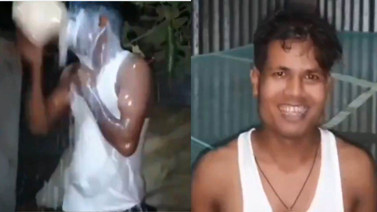 assam man celebrates divorce by bathing in milk know the reason in viral video