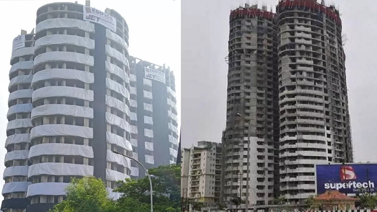 Noida में 40 मंजिला Twin Tower ध्वस्त करने के लिए आज से लगेगा विस्फोटक