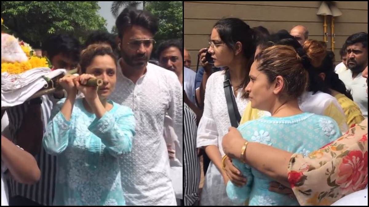 ankita lokhande father death shashikant lokhande funeral today