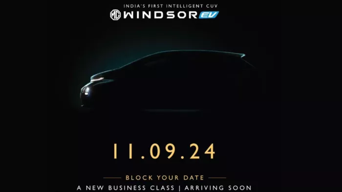 JSW MG मोटर्स 11 सितंबर को लॉन्च करेगी Windsor EV।