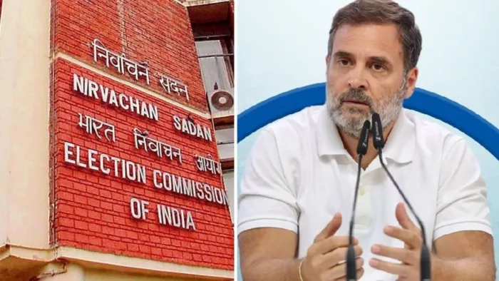 राहुल गांधी के आरोपों पर चुनाव आयोग ने दिया जवाब। (फाइल फोटो)
