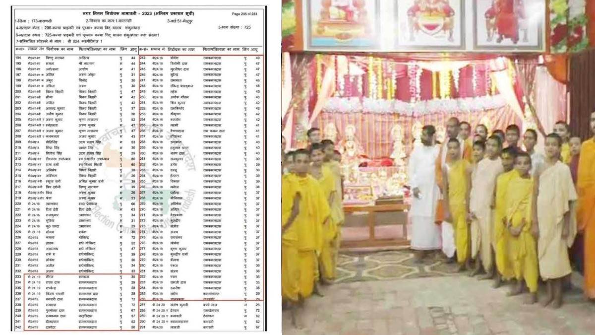 varanasi voter list controversy multiple voters with same fathers name