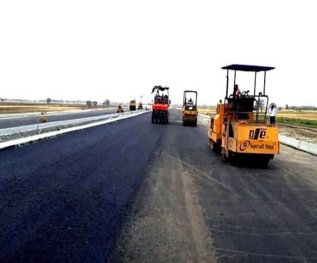 मेवात में निर्माणाधीन दिल्ली-मुंबई ग्रीन एक्सप्रेस-वे। जागरण