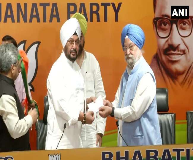 पूर्व राष्ट्रपति ज्ञानी जैल सिंह के पोते सरदार इंद्रजीत सिंह भाजपा में शामिल