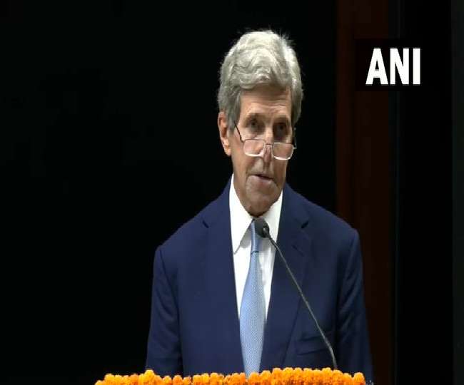 राष्ट्रपति बाइडन के विशेष दूत जान केरी का बयान।(फोटो: एएनआइ)