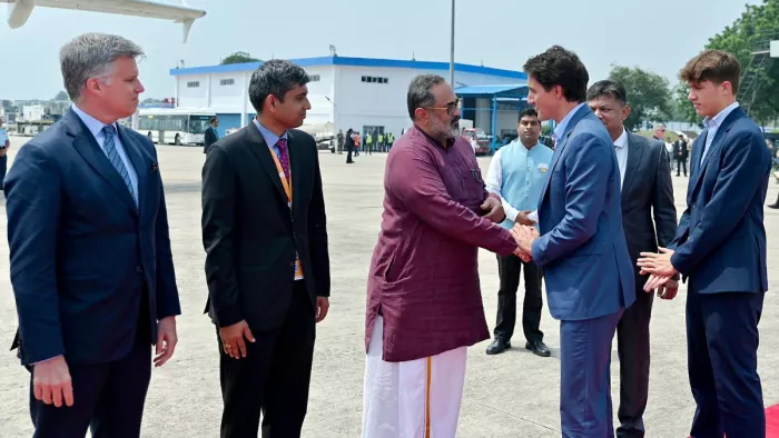 Canada के पीएम Justin Trudeau स्वदेश रवाना (फोटो- एएनआई)