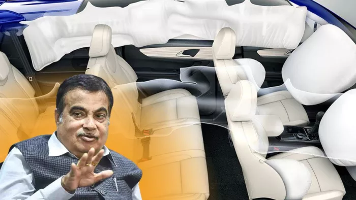 Nitin Gadkari ने कहा है कि कारों के लिए 6 एयरबैग अनिवार्य नहीं किए जाएंगे।