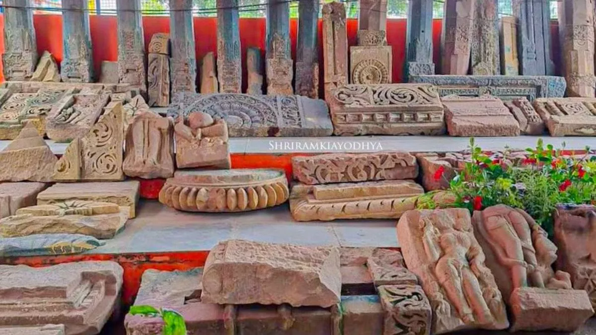 अयोध्या में श्री राम जन्मभूमि की खुदाई के दौरान मिले प्राचीन मंदिर के अवशेष, देखें तस्वीर