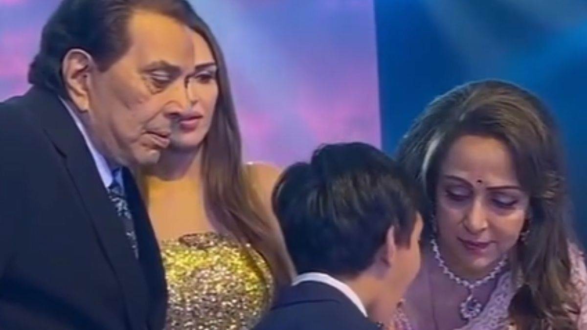 dharmendra and hema malini grandson darien old video viral users says he looks like uncle bobby deol