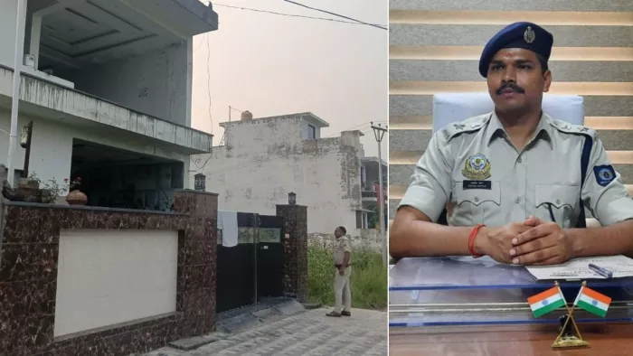महिला नशा तस्कर की संपत्ति और पुलिस अधीक्षक नूरपुर अशोक रत्न। जागरण