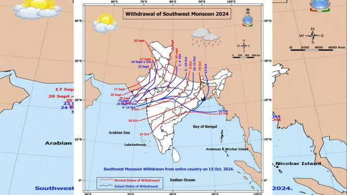 जहां से मानसूनी बादलों की सक्रियता यूपी में हुई थी वहीं से मानसून विदायी भी लेगा।