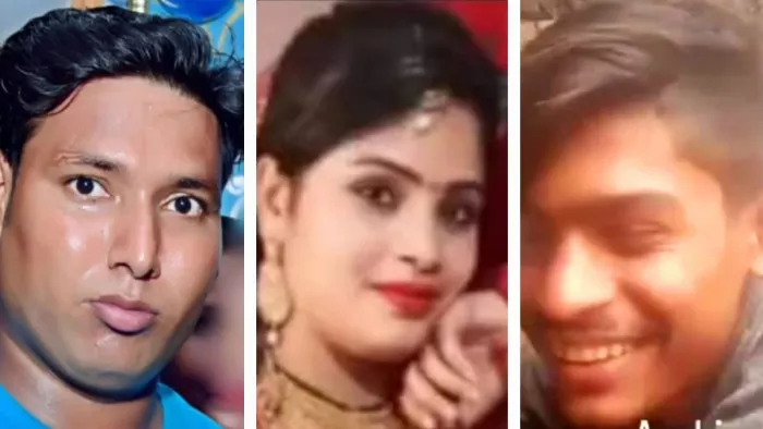 मृतक ओमपाल, आरोपित प्रीति और अभय के फाइल फोटो। सौ.सोशल मीडिया