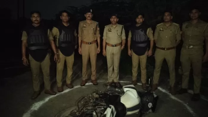 प्रयागराज के नैनी स्थित आद्योगित थाना पुलिस की मुठभेड़:में एक अपराधी गिरफ्तार हुआ है।