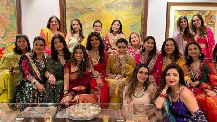 File Photo of Bollywood Wives at Anil Kapoor Residence for Karwa Chauth Celebrations. Photo Credit/ Sunita Kapoor Instagram