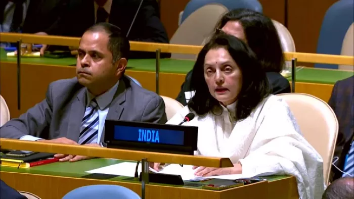 UN में पाकिस्तान को भारत की लताड़ (फोटो- एएनआई)