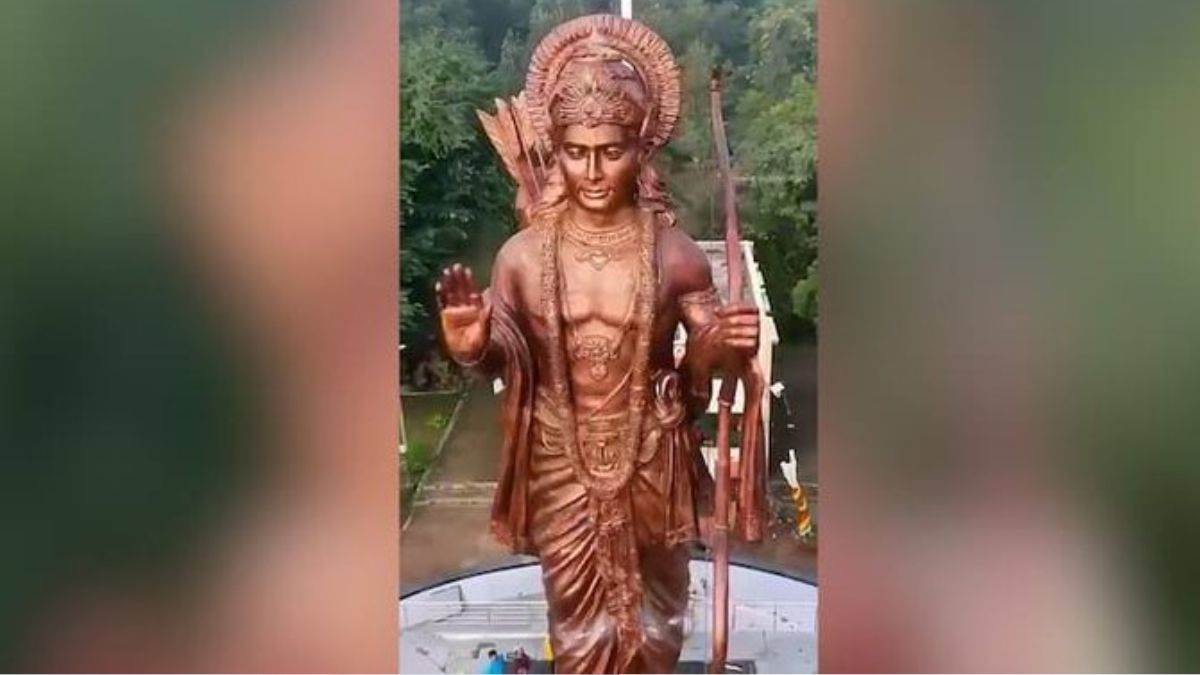 lord ram idol in nashik 70 feet high statue of lord ram unveiled in tapovan statue made from fiber polymer