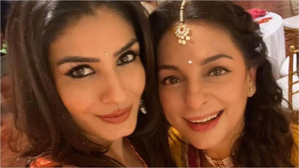 juhi chawla birthday raveena tandon shared throwback pictures to wish juhi chawla a happy birthday see photos