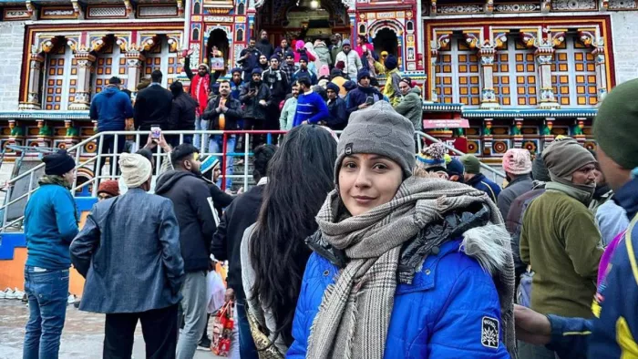 बद्रीनाथ धाम के दर्शन करने गईं शहनाज गिल (फोटो क्रेडिट- इंस्टाग्राम)