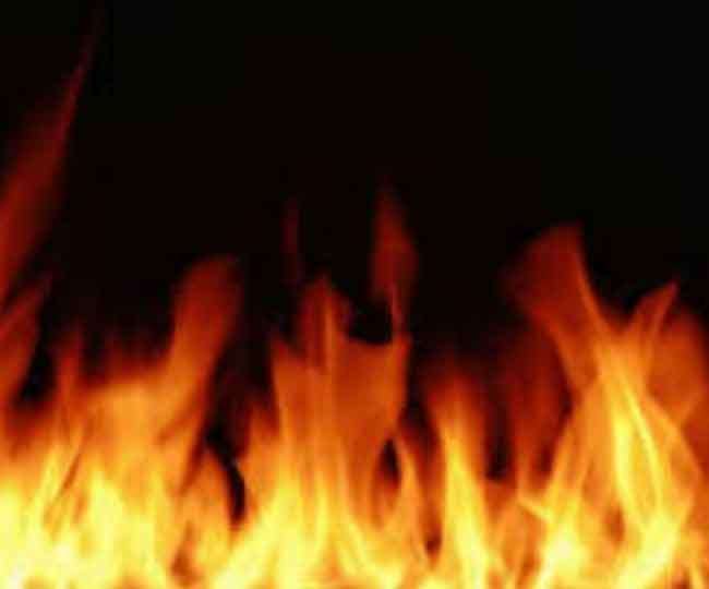 unsocial elements break fire in cottage and grass at ghandara of indora