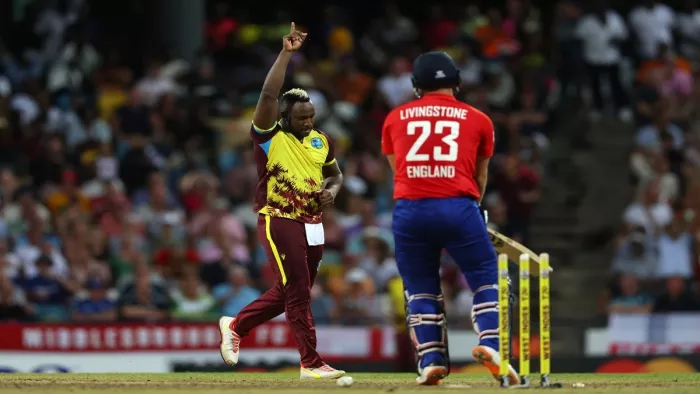 WI vs ENG 1st T20: Andre Russell ने वापसी करते ही लूटी महफिल