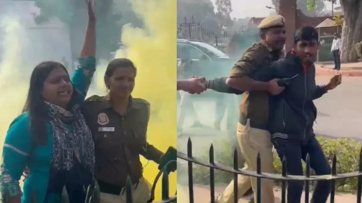Parliament Security Breach: संसद की सुरक्षा में सेंध लगाने वाले नीलम-अमोल  के बारे में दिल्ली पुलिस ने जारी किया अपडेट - Parliament security breach  delhi police said Protestors with ...