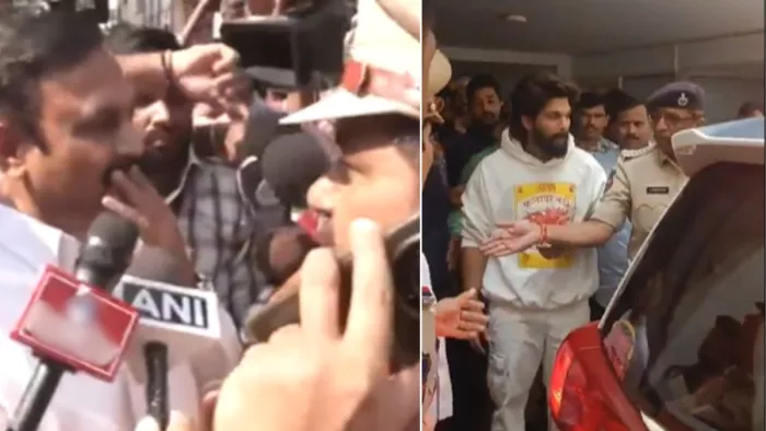 अल्लू अर्जुन के ससुर पहुंचें पुलिस स्टेशन/ फोटो- ANI