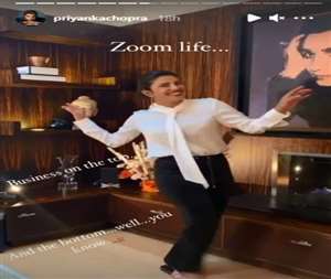 Priyanka Chopra fun during meeting photo source instagram