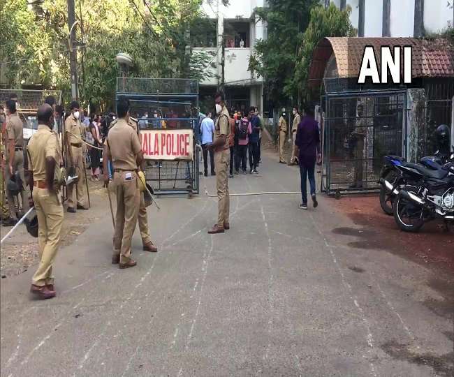 केरल नन दुष्कर्म मामले में कोर्ट की सुरक्षा बढ़ाई गई। (फोटो एएनआइ)