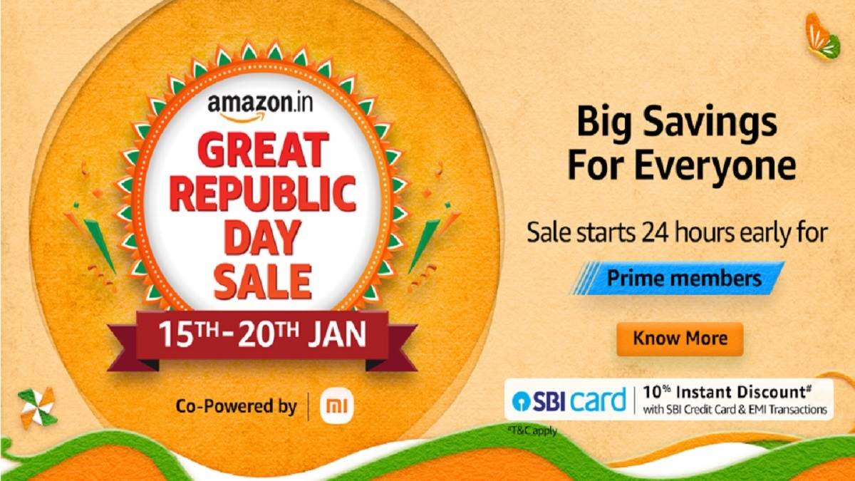 Amazon Great Republic Day Sale 2023: लैपटॉप, टीवी, जूते, जैकेट, स्मार्टफोन पर 76% तक की बंपर छूट