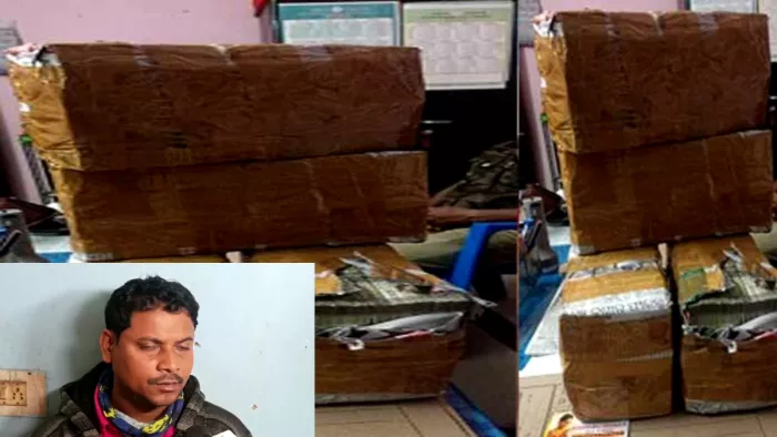 गांजे की तस्करी के संदेह में छापेमारी के दौरान 80 लाख रुपये नकद मिले हैं।