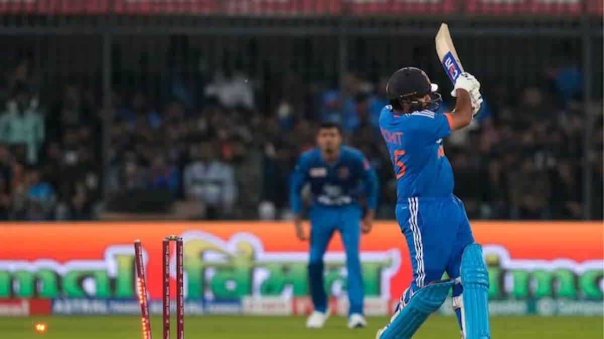 ind v afg 2nd t20i rohit sharma out for golden duck in indore nears unwanted record in t20i