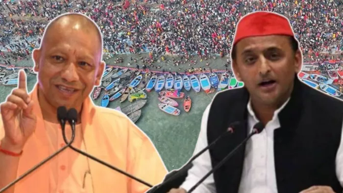 महाकुंभ में अव्यवस्था का आरोप लगाते हुए अखिलेश ने योगी सरकार पर हमला बोला। (तस्वीर जागरण)