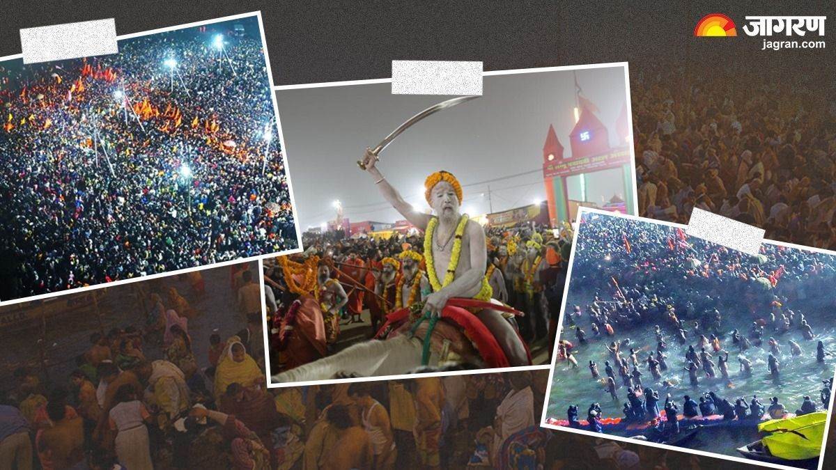 mahakumbh 2025 flowers are raining on the mobile screen to see this amazing sight you have to search mahakumbh