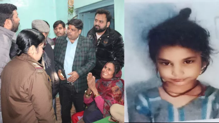 बालिका की करंट से मौत के बाद महिला दरोगा के हाथ जोड़ती बालिका की मां। लड़की की फाइल फोटो। जागरण