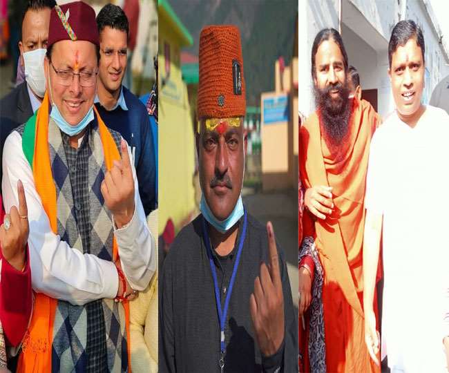 Uttarakhand Election 2022 VIP Voters including Pushkar singh Dhami and Baba  Ramdev cast their vote