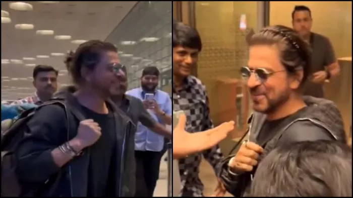 शाह रुख खान ने फैन के किस करने पर दिया ऐसा रिएक्शन। फोटो क्रेडिट- इंस्टाग्राम