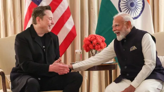 गुरुवार को पीएम मोदी से मिले एलन मस्क। (फोटो- रॉयटर्स)