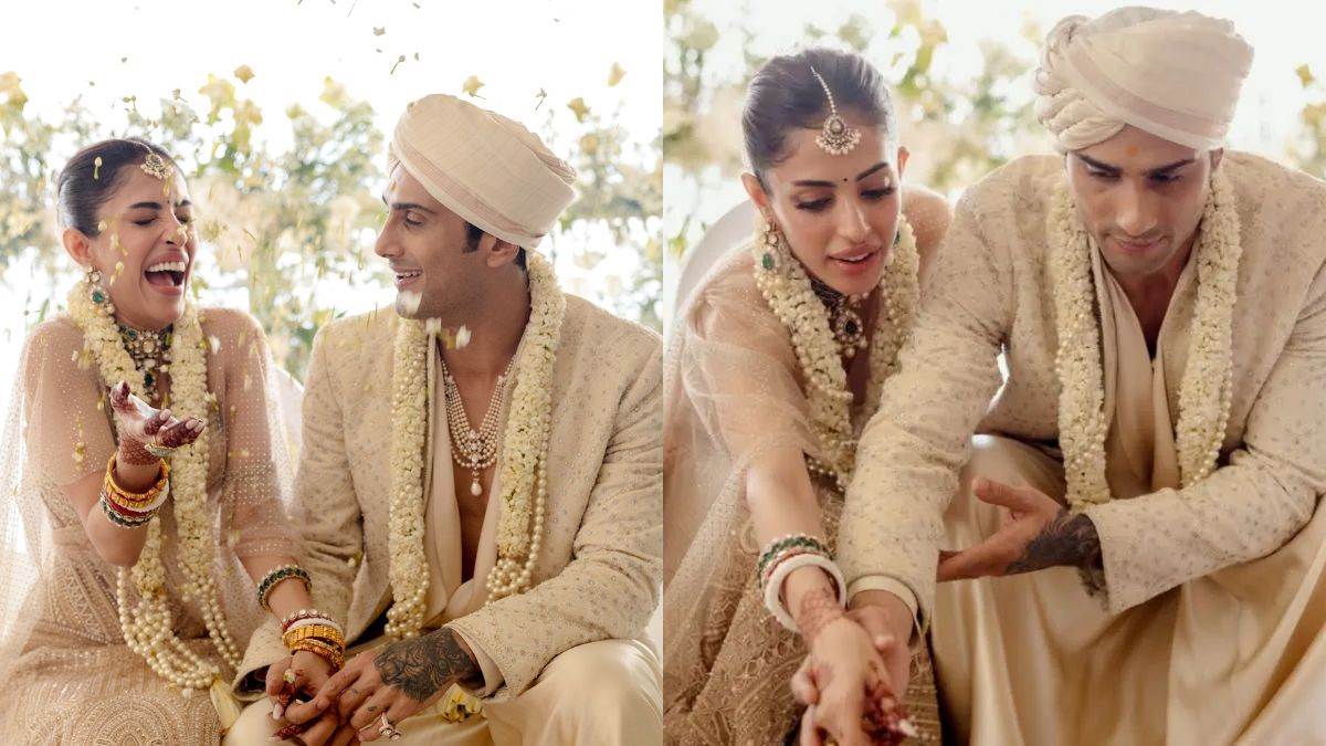 prateik babbar marries priya banerjee in intimate wedding couple shares photos on valentines day