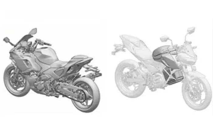 Kawasaki ने Ninja 7 Hybrid और Z e-1 electric bike का पेटेंट फाइल किया है।