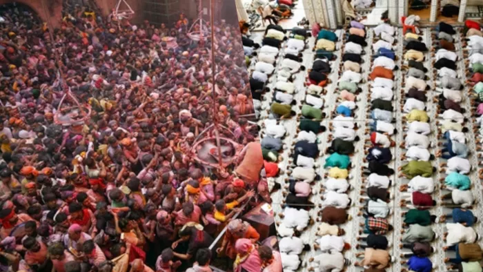 देश में धूमधाम से मनी होली और शांति से नमाज। (फोटो- पीटीआई)