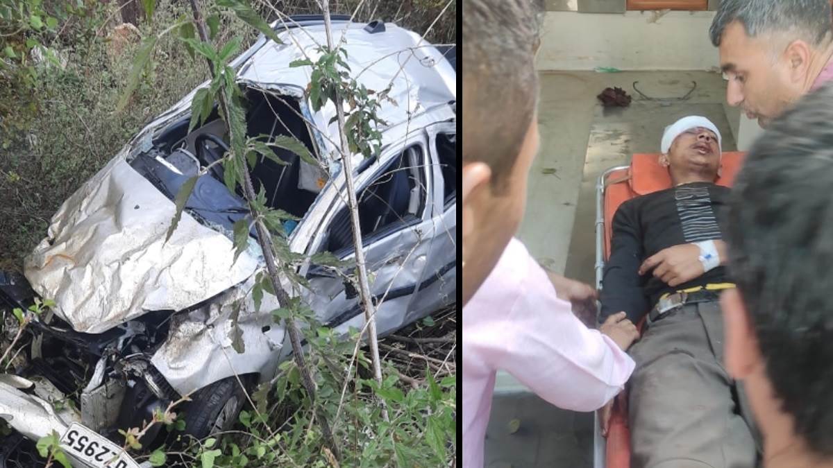 dehradun news car of a family going for wedding shopping fell into a ditch two died